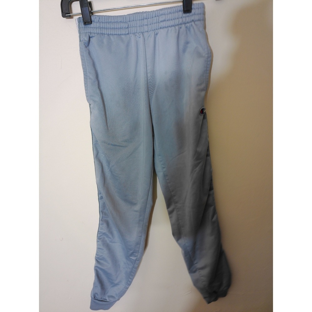 Champion Joggers Youth Medium Gray Side Stripe Athletic Sporty Track Pants